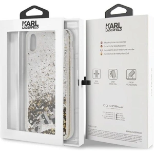 Kup Karl Lagerfeld KLHCI65ROGO iPhone Xs Max czarno-złoty/black & gold hard case Glitter - KLD053BLKGLD - {ean13} - Sklep Home Screen