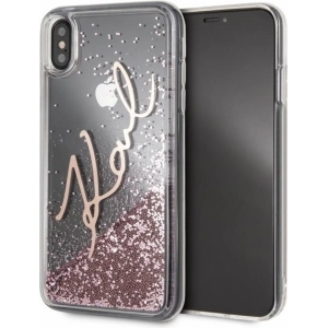 Kup Karl Lagerfeld KLHCI65SGPI iPhone Xs Max różowo-złoty/pink gold hard case Signature Liquid Glitter - KLD054RS - {ean13} - Sklep Home Screen