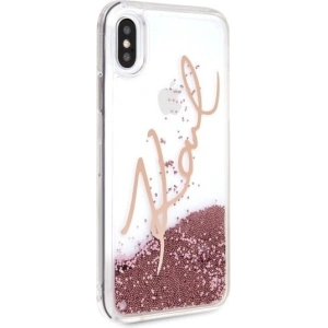 Kup Karl Lagerfeld KLHCI65SGPI iPhone Xs Max różowo-złoty/pink gold hard case Signature Liquid Glitter - KLD054RS - {ean13} - Sklep Home Screen
