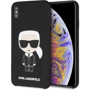 Kup Karl Lagerfeld KLHCI65SLFKBK iPhone Xs Max hardcase czarny/black Silicone Iconic - KLD056BLK - {ean13} - Sklep Home Screen