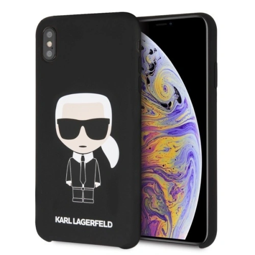 Kup Karl Lagerfeld KLHCI65SLFKBK iPhone Xs Max hardcase černý/black Silicone Iconic - KLD056BLK - {ean13} - Sklep Home Screen
