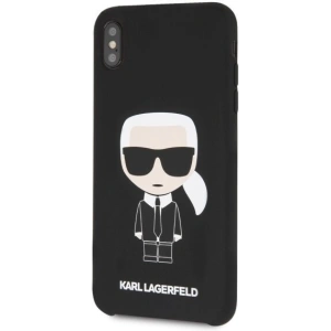 Kup Karl Lagerfeld KLHCI65SLFKBK iPhone Xs Max hardcase czarny/black Silicone Iconic - KLD056BLK - {ean13} - Sklep Home Screen