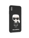 Kup Karl Lagerfeld KLHCI65SLFKBK iPhone Xs Max Hartschale schwarz/schwarz Silikon Iconic - KLD056BLK - {ean13} - Sklep Home Screen