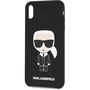 Kup Karl Lagerfeld KLHCI65SLFKBK iPhone Xs Max hardcase czarny/black Silicone Iconic - KLD056BLK - {ean13} - Sklep Home Screen