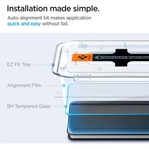 Spigen Samsung Sticlă călită GLAS.tR ez Fit Galaxy S24+ Plus Clear [2 PACK]