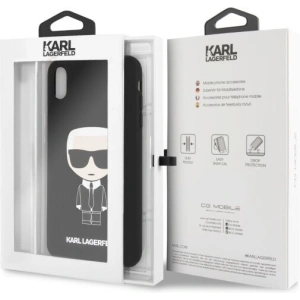 Kup Karl Lagerfeld KLHCI65SLFKBK iPhone Xs Max hardcase czarny/black Silicone Iconic - KLD056BLK - {ean13} - Sklep Home Screen