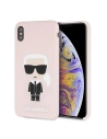 Karl Lagerfeld KLHCI65SLFKPI iPhone Xs Max hardcase světle růžový/light pink Silicone Iconic