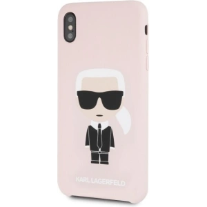 Kup Karl Lagerfeld KLHCI65SLFKPI iPhone Xs Max hardcase jasnoróżowy/light pink Silicone Iconic - KLD057PNK - {ean13} - Sklep Home Screen