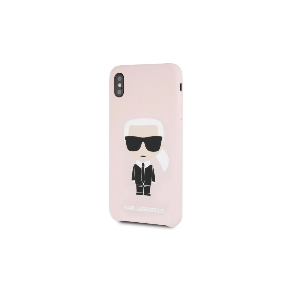 Karl Lagerfeld KLHCI65SLFKPI iPhone Xs Max hardcase jasnoróżowy/light pink Silicone Iconic