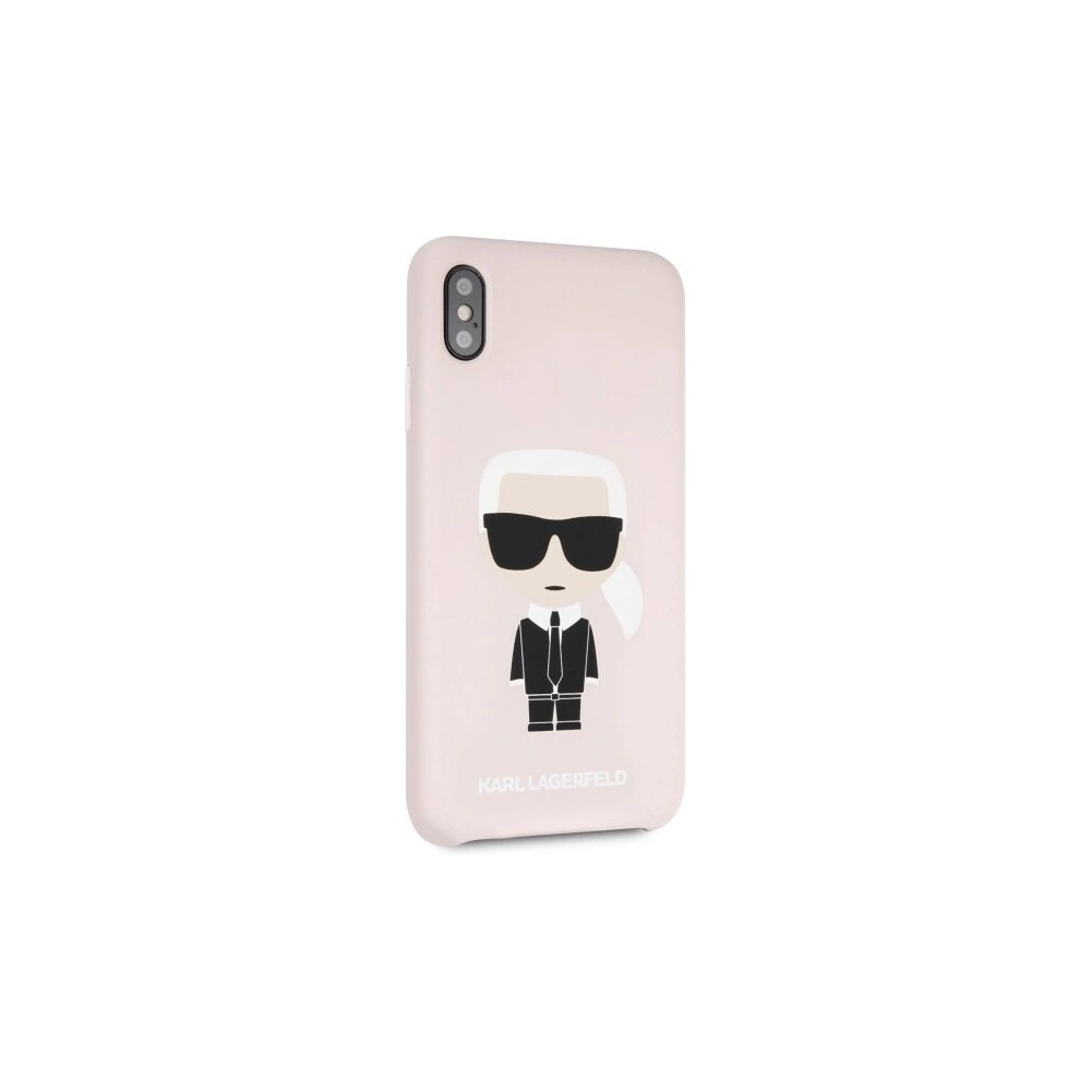 Karl Lagerfeld KLHCI65SLFKPI iPhone Xs Max hardcase jasnoróżowy/light pink Silicone Iconic