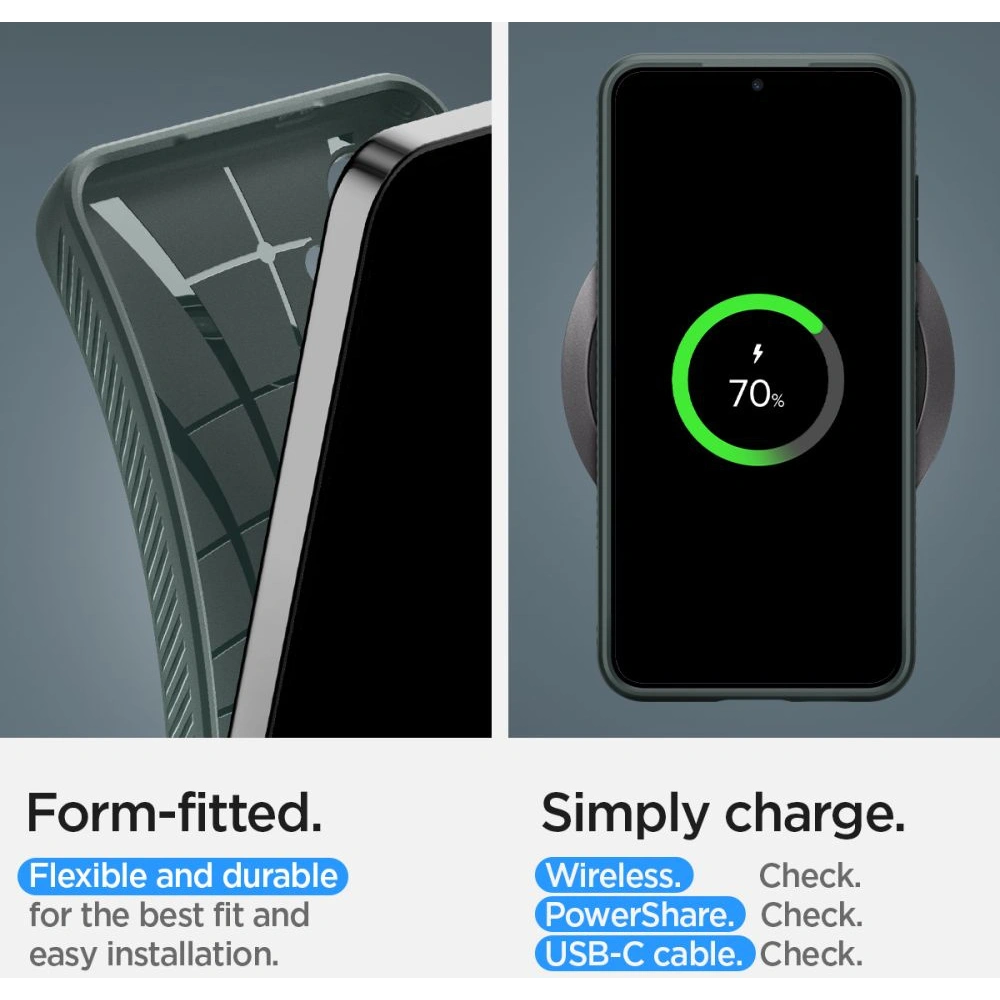 Etui Spigen Liquid Air Samsung Galaxy S24 Abyss Green