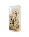 Kup Karl Lagerfeld KLHCI65TRKSIGGO iPhone Xs Max aurie/gold carcasă tare Signature Liquid Glitter Stars - KLD059GLD - {ean13} - Sklep Home Screen