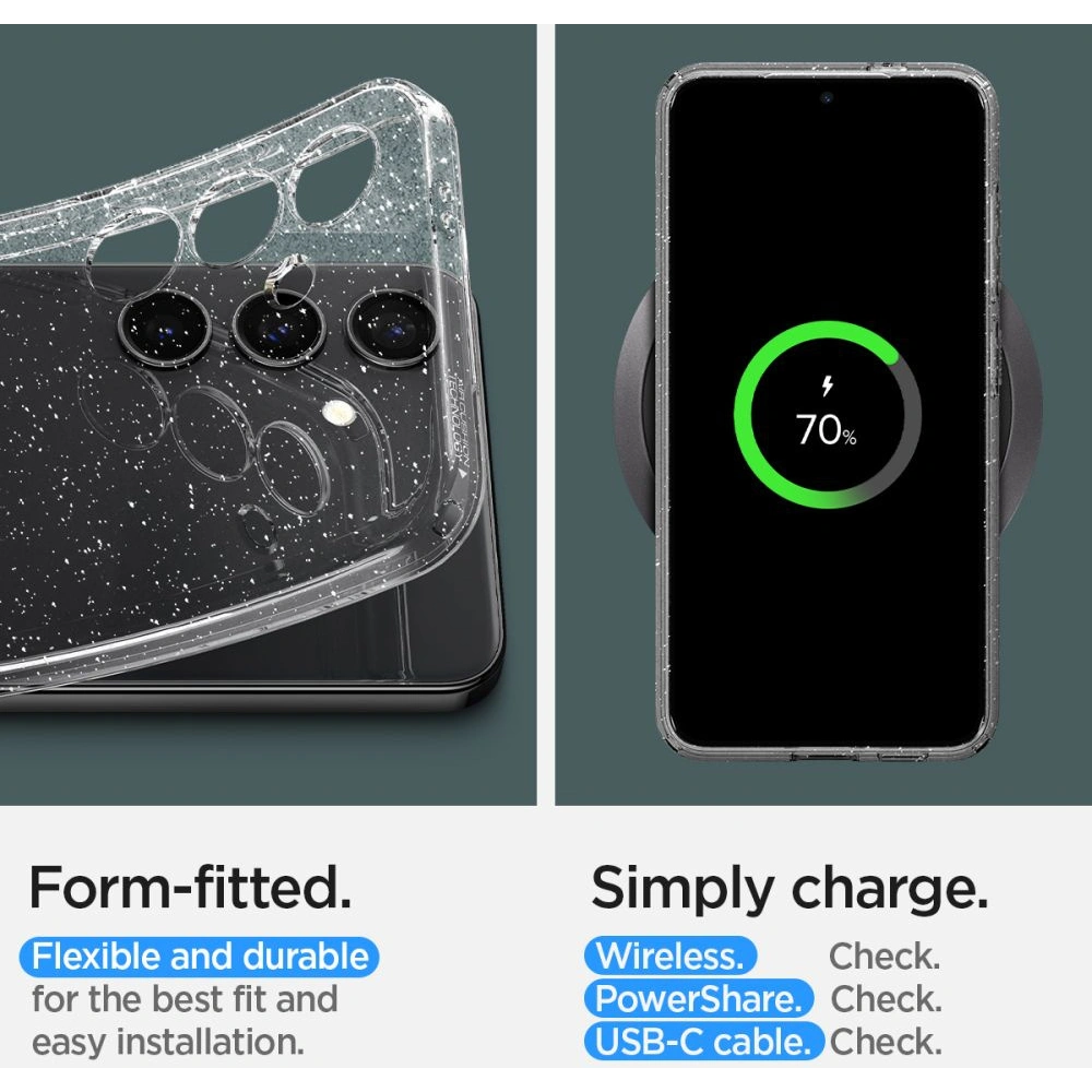 Etui Spigen Liquid Crystal Samsung Galaxy S24 Glitter Crystal