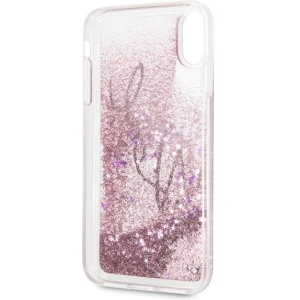 Kup Karl Lagerfeld KLHCI65TRKSIGPI iPhone Xs Max różowy/pink hard case Signature Liquid Glitter Stars - KLD060PNK - {ean13} - Sklep Home Screen
