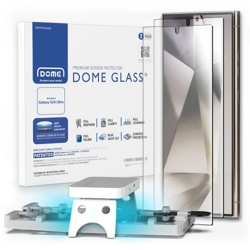 Kup Whitestone Dome Samsung Sticlă temperată cu adeziv UV Sticlă Galaxy S24 Ultra Clear [2 PACK] - WSD100 - {ean13} - Sklep Home Screen