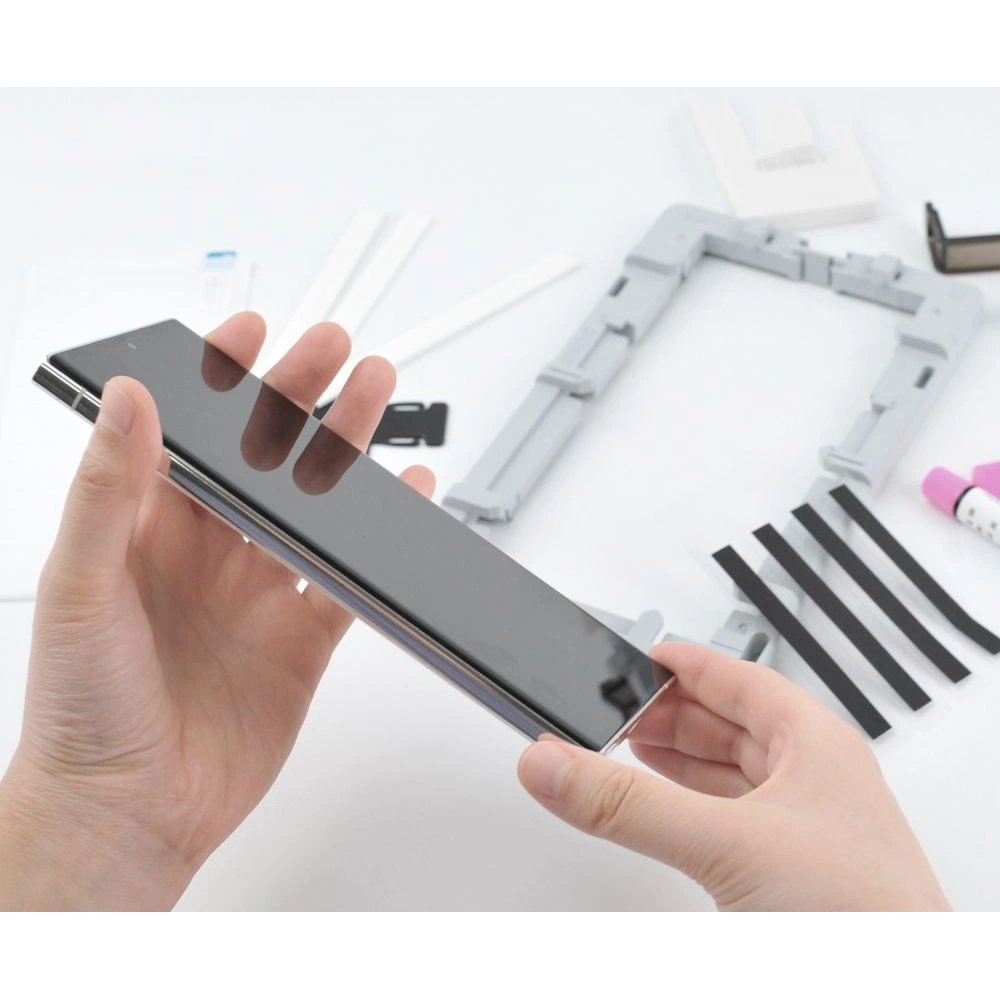 Szkło hartowane z klejem UV Whitestone Dome Glass Samsung Galaxy S24 Ultra Clear [2 PACK]