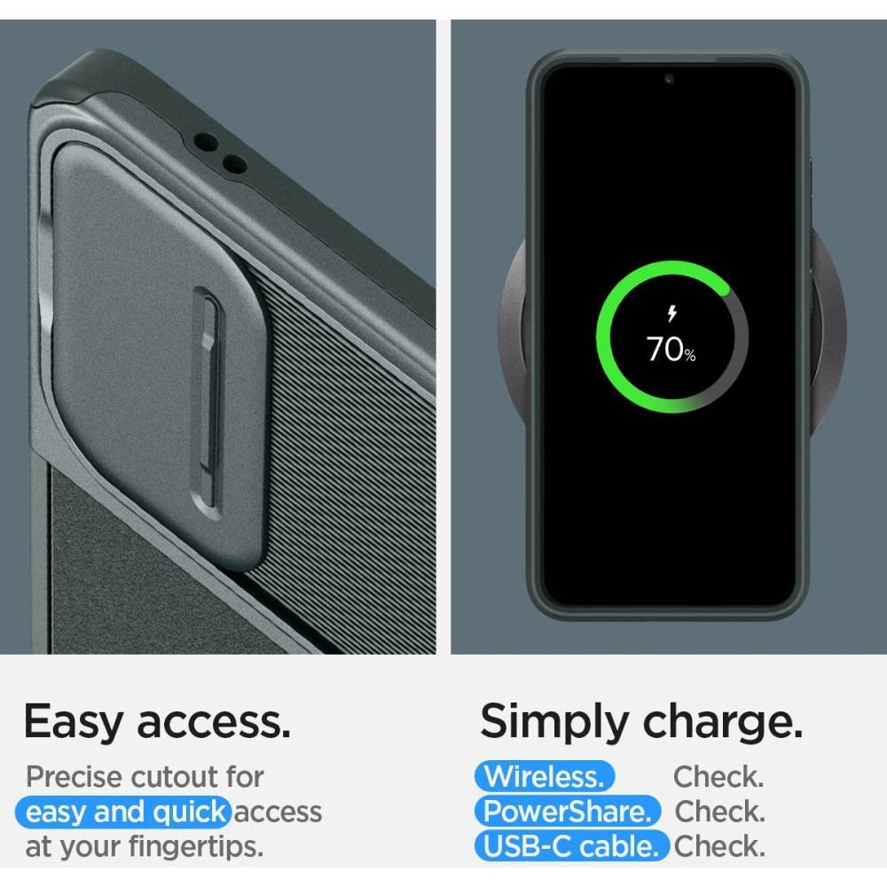 Etui Spigen Optik Armor Samsung Galaxy S24 Abyss Green