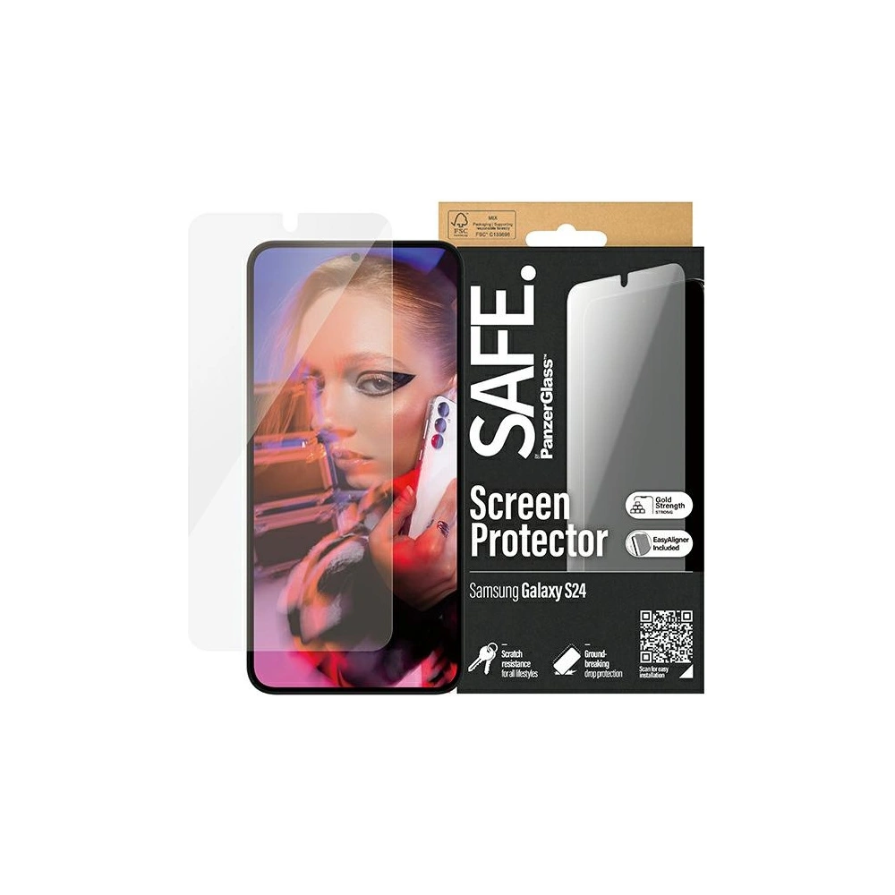 Szkło hartowane SAFE by PanzerGlass Samsung Galaxy S24 Screen Protection Ultra-Wide Fit