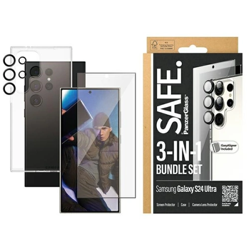 Kup SAFE készlet a PanzerGlass Samsung Galaxy S24 Ultra csomag 3in1 kemény tok + kijelzővédő + kamera lencse - PZG576 - {ean13} - Sklep Home Screen