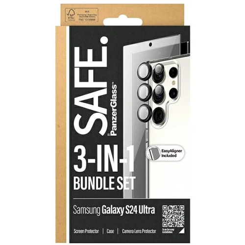 Buy SAFE by PanzerGlass Samsung Galaxy S24 Ultra Bundle 3in1 Hardcase + Screen Protector + Camera Lens - PZG576 - {ean13} - Home Screen Store Europe