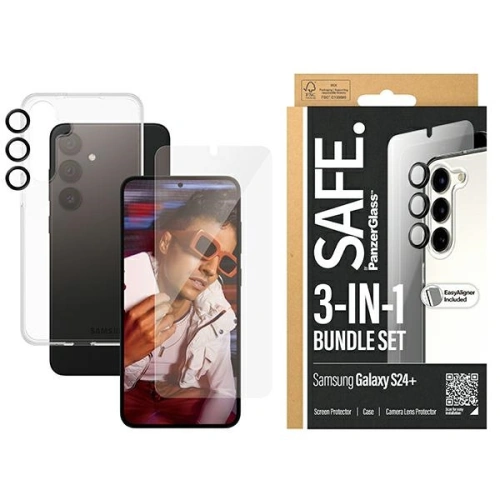 Kup Zestaw SAFE by PanzerGlass Samsung Galaxy S24+ Plus Bundle 3in1 Hardcase + Screen Protector + Camera Lens - PZG581 - {ean13} - Sklep Home Screen