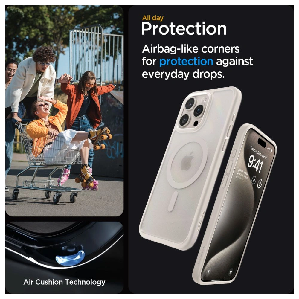 Etui Spigen Ultra Hybrid Mag MagSafe Apple iPhone 15 Pro Frost Natural Titanium