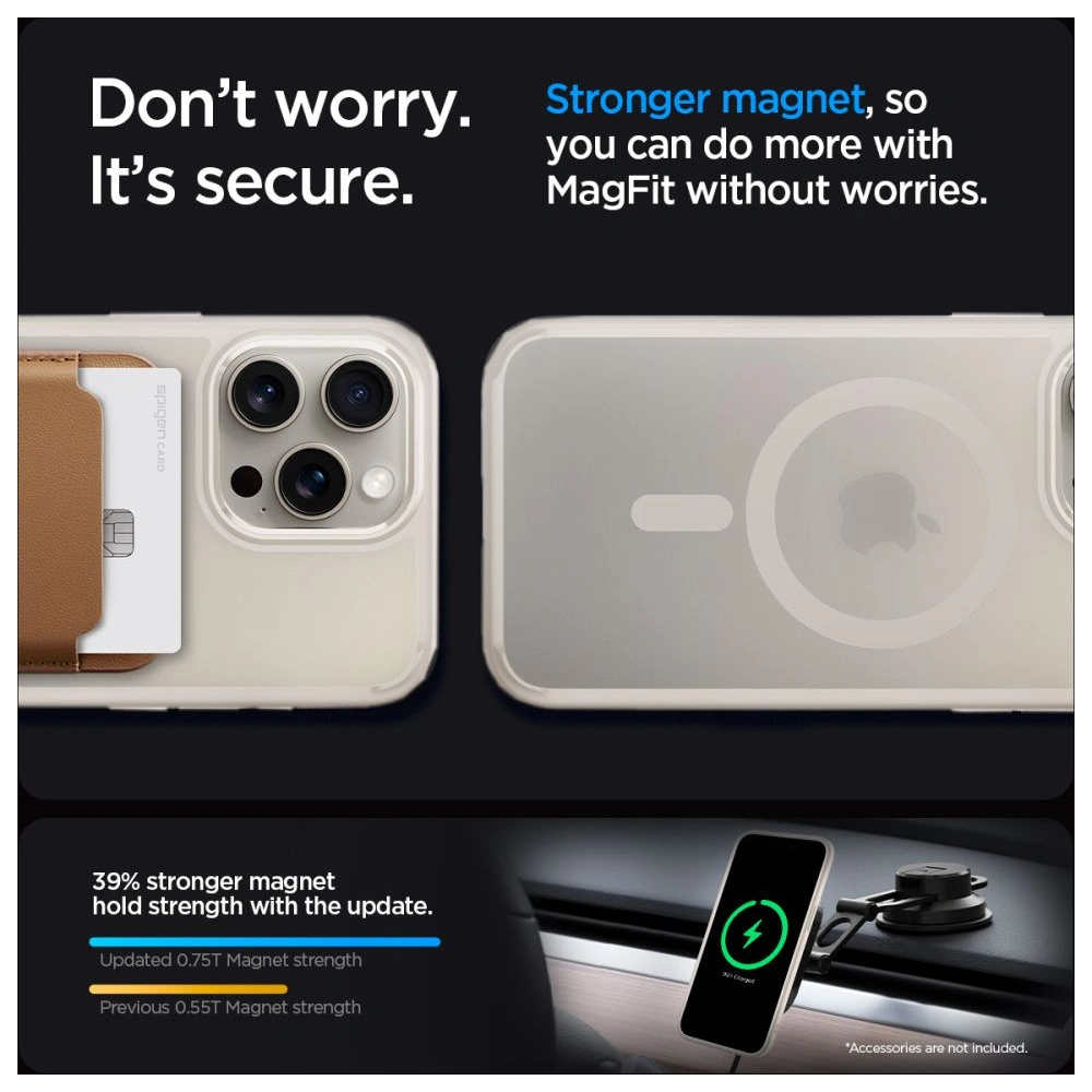 Etui Spigen Ultra Hybrid Mag MagSafe Apple iPhone 15 Pro Frost Natural Titanium