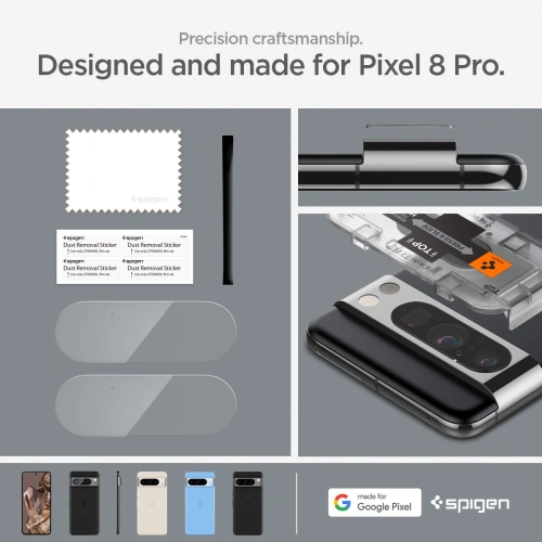 Buy Spigen Optik.tr ez Fit Camera Protector Google Pixel 8 Pro Crystal Clear [2 PACK] - SPN3298 - {ean13} - Home Screen Store Europe