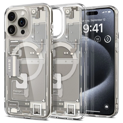 Kup Etui Spigen Ultra Hybrid Mag MagSafe Apple iPhone 15 Pro Zero One Natural Titanium - SPN3301 - {ean13} - Sklep Home Screen