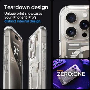 Etui Spigen Ultra Hybrid Mag MagSafe Apple iPhone 15 Pro Zero One Natural Titanium