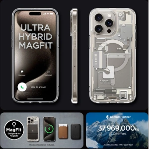 Etui Spigen Ultra Hybrid Mag MagSafe Apple iPhone 15 Pro Zero One Natural Titanium