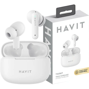 Kup Słuchawki dokanałowe TWS Havit TW967 Bluetooth 5.1 białe - HVT268 - {ean13} - Sklep Home Screen