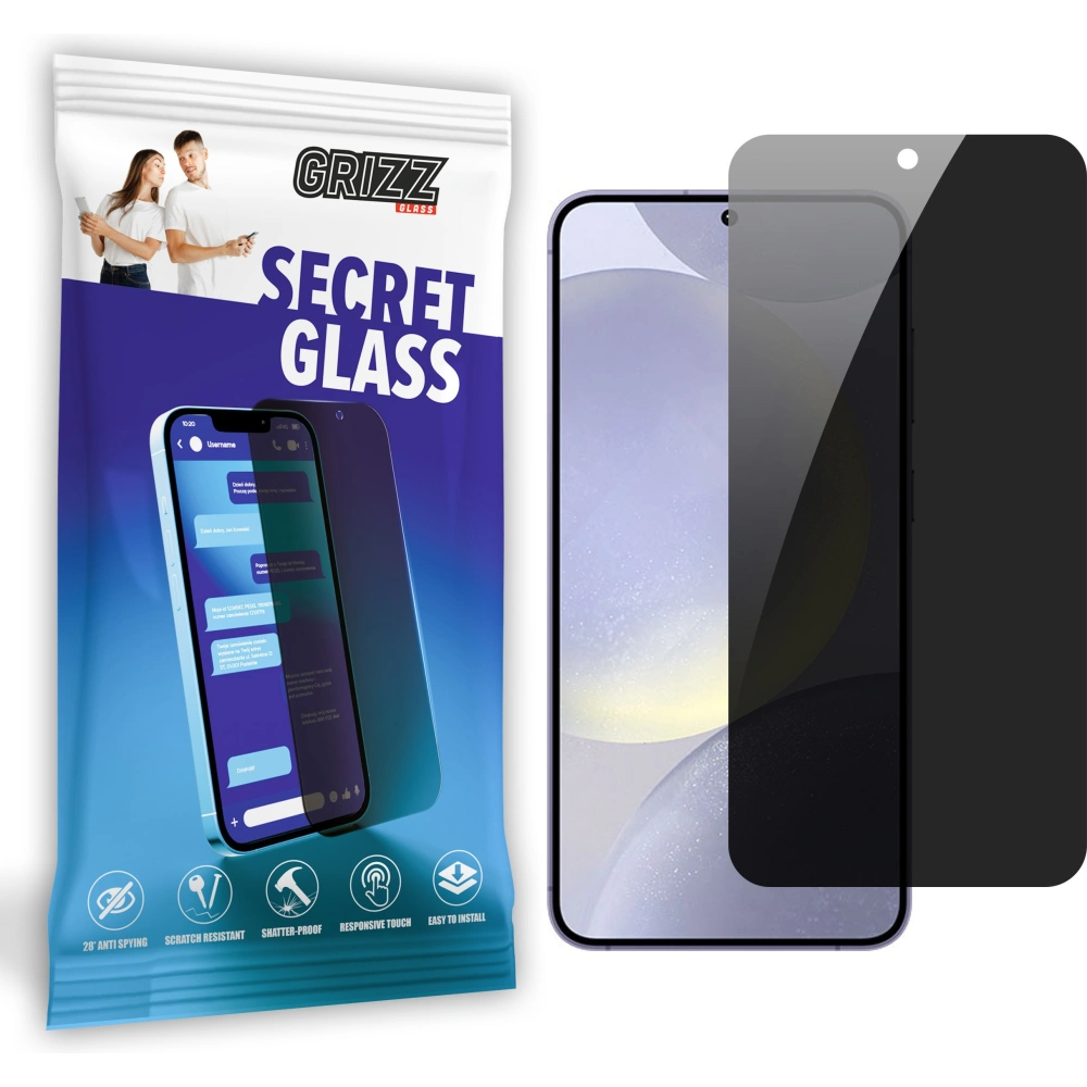 Matowe szkło prywatyzujące GrizzGlass SecretGlass do Samsung Galaxy S24+ Plus