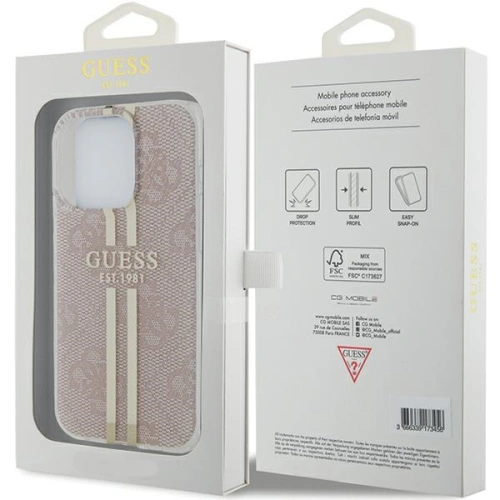 Kup Etui Guess GUHCP14XH4PSEGP Apple iPhone 14 Pro Max hardcase IML 4G Gold Stripe růžový/pink - GUE3174 - {ean13} - Sklep Home Screen
