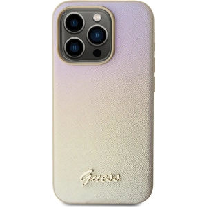 Kup Etui Guess GUHCP14XPSAIRSD Apple iPhone 14 Pro Max hardcase Saffiano Iridescent Script zlatý/gold - GUE3175 - {ean13} - Sklep Home Screen