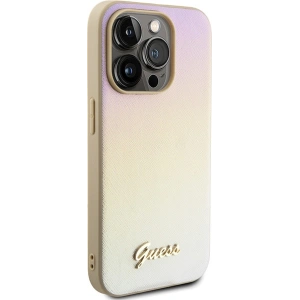 Kup Etui Guess GUHCP14XPSAIRSD Apple iPhone 14 Pro Max hardcase Saffiano Iridescent Script zlatý/gold - GUE3175 - {ean13} - Sklep Home Screen