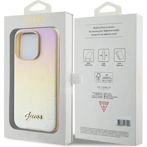 Kup Etui Guess GUHCP14XPSAIRSD Apple iPhone 14 Pro Max hardcase Saffiano Iridescent Script zlatý/gold - GUE3175 - {ean13} - Sklep Home Screen