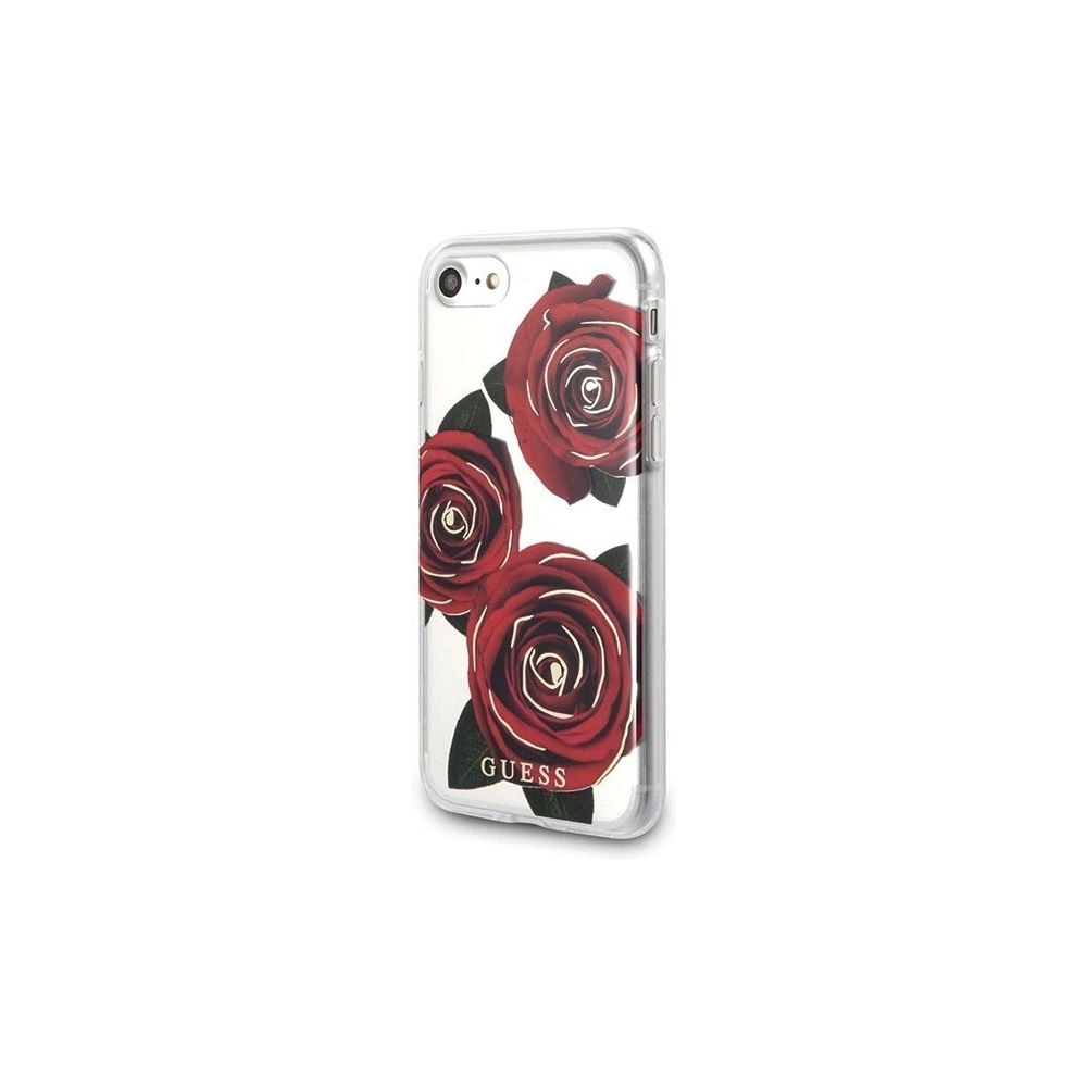 Etui Guess GUHCI8ROSTR Apple iPhone SE 2022/SE 2020/8/7 transpa rent  hard case Flower Desire red rose