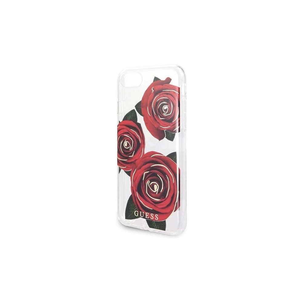 Etui Guess GUHCI8ROSTR Apple iPhone SE 2022/SE 2020/8/7 transpa rent  hard case Flower Desire red rose