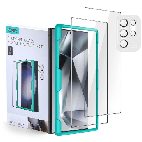 Kup Gehärtetes Glas + für Kameraobjektive ESR Schutzset Samsung Galaxy S24 Ultra Klar [2+1 PACK] - ESR763 - {ean13} - Sklep Home Screen
