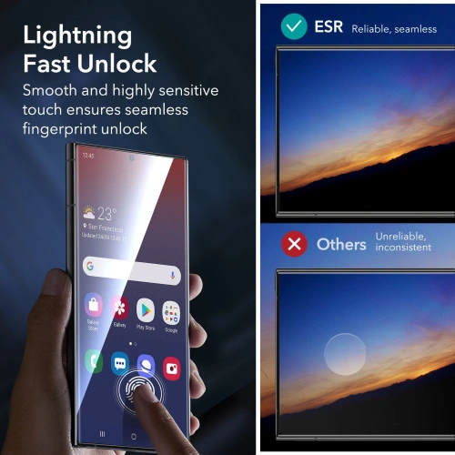 Kup Gehärtetes Glas + für Kameraobjektive ESR Schutzset Samsung Galaxy S24 Ultra Klar [2+1 PACK] - ESR763 - {ean13} - Sklep Home Screen