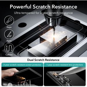 Sticlă întărită + pentru obiectivele aparatului ESR Protector Set Samsung Galaxy S24 Ultra Clear [2+1 PACK]