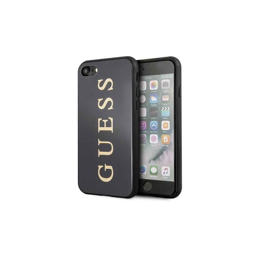 Etui Guess GUHCI8TGGGBK Apple iPhone SE 2022/SE 2020/8/7 czarny /black hard case Classic Double Layer Glitter