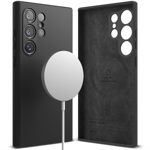 Kup Etui Ringke Silicone Magnetic MagSafe Samsung Galaxy S24 Ultra Black - RGK1935 - {ean13} - Sklep Home Screen