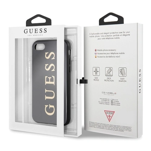 Kup Guess Apple Tasche GUHCI8TGGGBK iPhone SE 2022/SE 2020/8/7 schwarz /schwarz Hartschalenetui Classic Double Layer Glitter - GUE142BLK - {ean13} - Sklep Home Screen