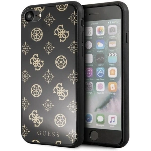 Etui Guess GUHCI8TGGPBK Apple iPhone SE 2022/SE 2020/8/7 černé /black hard case Peony G Double Layer Glitter
