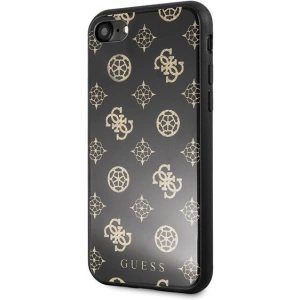 Etui Guess GUHCI8TGGPBK Apple iPhone SE 2022/SE 2020/8/7 černé /black hard case Peony G Double Layer Glitter