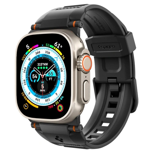 Kup Pasek Spigen Rugged Ultra Band Apple Watch 4/5/6/7/8/SE/Ultra 44/45/49mm Matt Fekete - SPN3311 - {ean13} - Sklep Home Screen