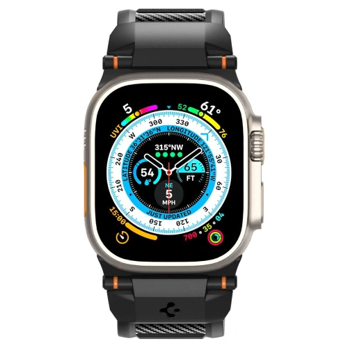 Kup Pasek Spigen Rugged Ultra Band Apple Watch 4/5/6/7/8/SE/Ultra 44/45/49mm Matt Fekete - SPN3311 - {ean13} - Sklep Home Screen
