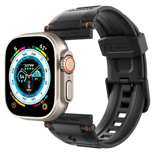 Kup Pasek Spigen Rugged Ultra Band Apple Watch 4/5/6/7/8/SE/Ultra 44/45/49mm Matt Fekete - SPN3311 - {ean13} - Sklep Home Screen